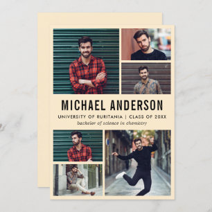 ピーチ   6フォトシャルボード卒業パーティー 招待状