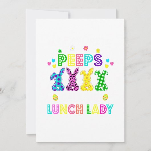 ピーッお気に入りのプは私をランチレディーイースターと呼ぶ 招待状 (正面)