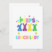 ピーッお気に入りのプは私をランチレディーイースターと呼ぶ 招待状 (正面/裏面)