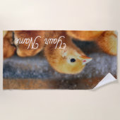 ピーッと鳴る ビーチタオル (正面)