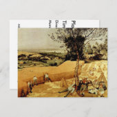 ピーテル・ブリューゲルの『穀物刈り』（1565） 招待状 (正面/裏面)