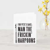 ピートのために:男のフリックンのハーポonsカード カード (黄色い花)