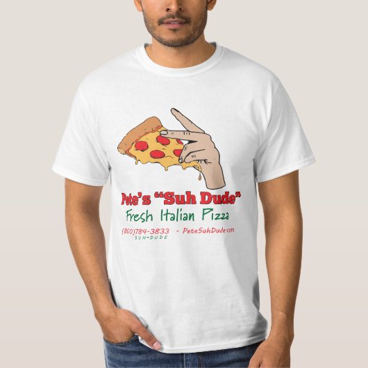 ピートのSuhの男の新しくイタリアンなピザ Tシャツ (正面)
