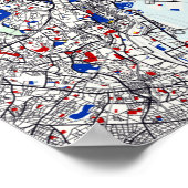 ピートモンドリアンの地図 ポスター (角)