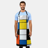 ピートモンドリアンコンポジションA抽象芸術アーモダント エプロン (着用した状態)