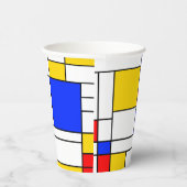 ピートモンドリアンスタイル抽象芸術アート紙カップ 紙コップ (右)