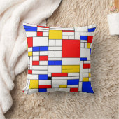 ピートモンドリアンスタイル抽象芸術アート クッション (ブランケット)