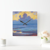 ピートモンドリアンバイザシーファウン絵画ズ スクエア壁時計 (ホーム)