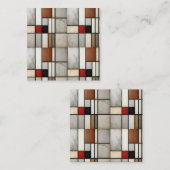 ピートモンドリアンヴィンテージ スクエア名刺 (正面/裏面)