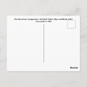 ピートモンドリアン抽象芸術 ポストカード (裏面)