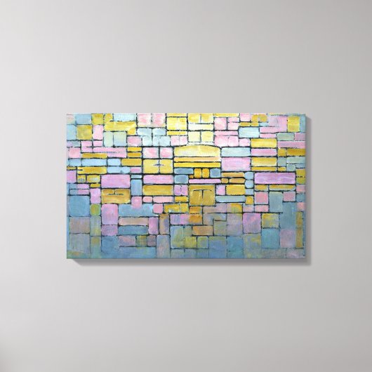 ピートモンドリアン組成物No V キャンバスプリント (正面)