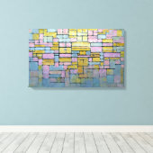 ピートモンドリアン組成物No V キャンバスプリント (インサイチュ (ウッドフロア))