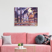 ピートモンドリアン絵画の有名な森。 キャンバスプリント (インサイチュ (リビング))