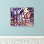 ピートモンドリアン絵画の有名な森。 キャンバスプリント (インサイチュ (ウッドフロア))