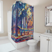 ピートモンドリアン – ウッズニアオエレファインアート絵画ズ シャワーカーテン (インサイチュ)