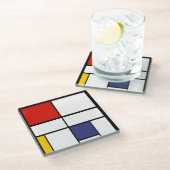 ピートモンドリアン、コンポジションC ガラスコースター (アングル)