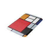 ピートモンドリアン – 大きな赤の飛行機を持つコンポジション バスマット (アングル)