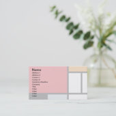 ピートモンドリアン – 大きな赤の飛行機を持つコンポジション 名刺 (スタンド正面)