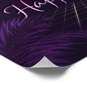 ピートン名Vorname lila retroポスターGeburtstag ポスター (角)