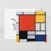 ピート・モンドリアンのヴィンテージ抽象作品 招待状 (正面/裏面)