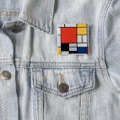 ピート・モンドリアンのヴィンテージ抽象作品 缶バッジ (インサイチュ)