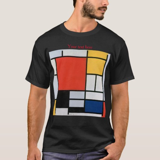 ピート・モンドリアン抽象画 Tシャツ (正面)