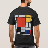 ピート・モンドリアン抽象画 Tシャツ (裏面)