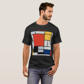 ピート・モンドリアン抽象画 Tシャツ (正面フル)