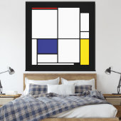ピート・モンドリアン「タボロー1」 キャンバスプリント (インサイチュ (寝室))
