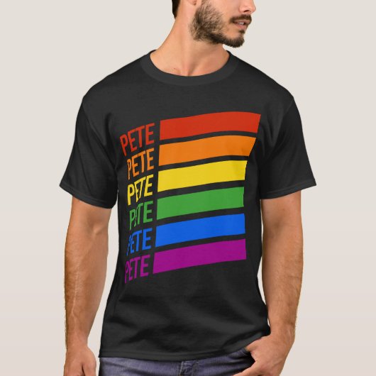 ピートLGBTレインボー Tシャツ (正面)