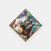 ピードル・ウマの生誕会が開かれた。 スタンダードカクテルナプキン (角)