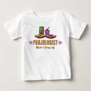 ピーナおもしろいッツバターゼリーサンドイッチ ベビーTシャツ