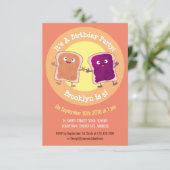 ピーナッおもしろいトバターとゼリー漫画イラストレーション 招待状 (スタンド正面)