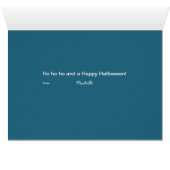 ピーナッツおもしろいカボチャのトナカイのハロウィーンカード (内部横(下))