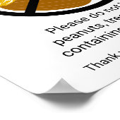 ピーナッツと木の実フリー教室の学校の看板 ポスター (角)