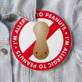 ピーナッツにアレルギーだ!ピーナッツアレルギー 缶バッジ (インサイチュ)