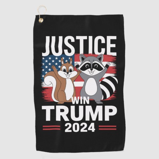 ピーナッツのための正義 トランプ勝利 2024 ゴルフタオル (正面)