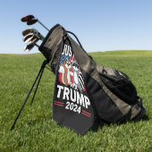 ピーナッツのための正義 トランプ勝利 2024 ゴルフタオル (グリーン)