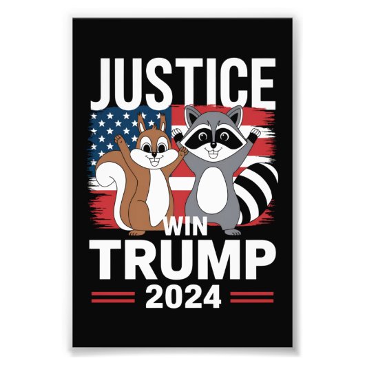 ピーナッツのための正義 トランプ勝利 2024 フォトプリント            (正面)