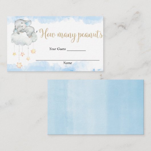 ピーナッツのカードが赤ちゃんシャワーを挿入する数を推測 エンクロージャーカード (正面/裏面)