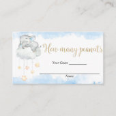 ピーナッツのカードが赤ちゃんシャワーを挿入する数を推測 エンクロージャーカード (正面)