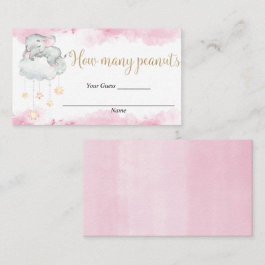 ピーナッツのカードが赤ちゃんシャワーを挿入する数を推測 エンクロージャーカード (正面/裏面)