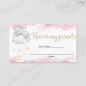 ピーナッツのカードが赤ちゃんシャワーを挿入する数を推測 エンクロージャーカード (正面)
