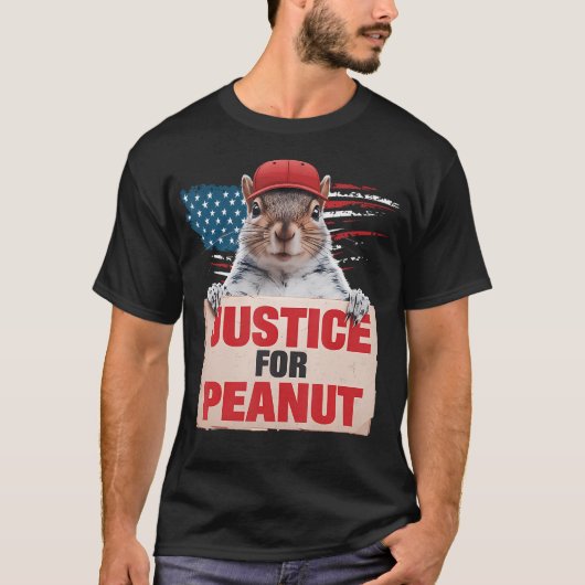 ピーナッツのジャスティスThe Squirrel Tee - Peanut Squir Tシャツ (正面)