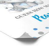 ピーナッツのブルーエレファントベイビーシャワーの数を推測 ポスター (角)