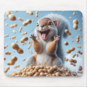 ピーナッツの山の幸せなリス マウスパッド (正面)