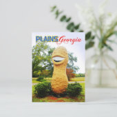 ピーナッツの微笑みの像，プレーンズ，ジョージア ポストカード (スタンド正面)