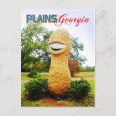 ピーナッツの微笑みの像，プレーンズ，ジョージア ポストカード (正面)