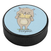 ピーナッツの漫画と可愛い幸せな笑顔のハムスター アイスホッケーパック (3/4)