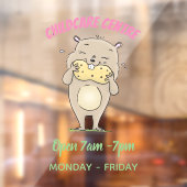 ピーナッツの漫画と可愛い幸せな笑顔のハムスター ウィンドウサイン (シート2)